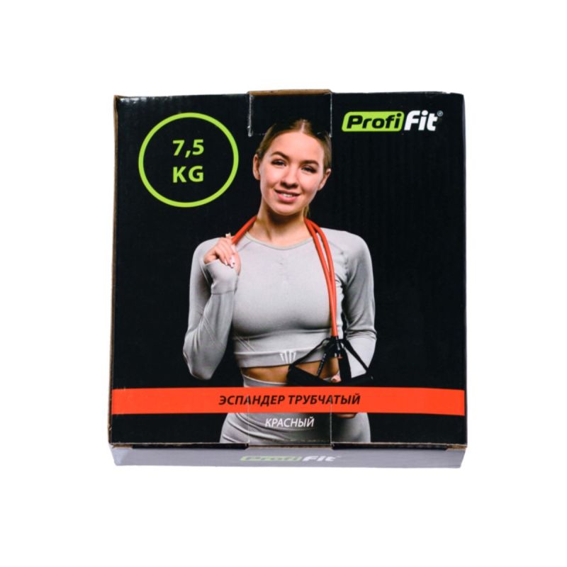 Эспандер трубчатый красный, сопротивление 7,5 кг PROFI-FIT РАСПРОДАЖА