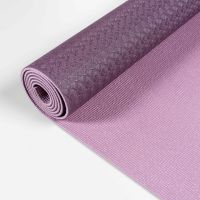 Коврик для йоги и фитнеса БАЗА (бордовый-пудровый) 5 мм PROFI-FIT