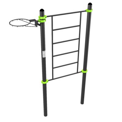 W364 Гимнастический снаряд (шведская стенка) с баскетбольным кольцом ZAVODSPORTA