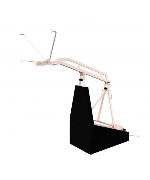 Баскетбольная стойка мобильная складная на пружинах вынос 1,65 м c противовесом ZAVODSPORTA