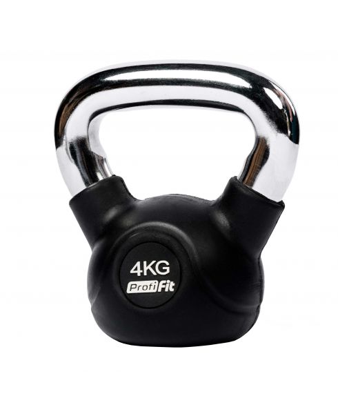 Гиря обрезиненная с хромированной ручкой PROFI-FIT  4 кг