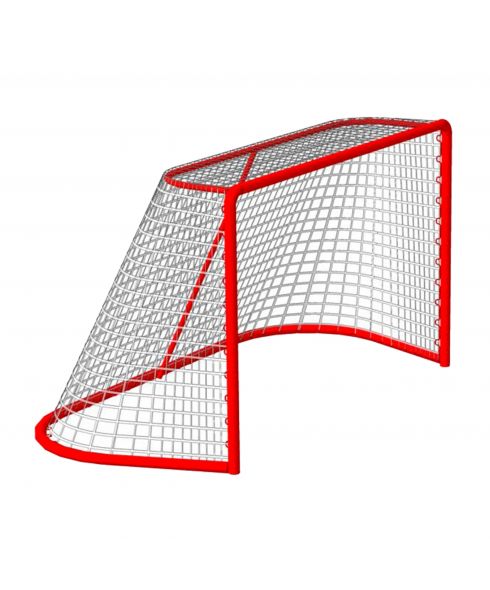 Сетка хоккей яч. 40*40 (1,25*1,85*1,30м) d=6,0мм, цвет белый ПА, (пара).