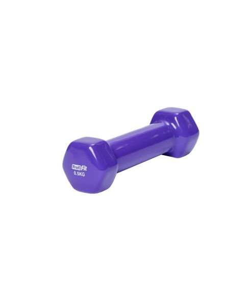 Гантель в виниловой оболочке, шестигранник PROFI-FIT