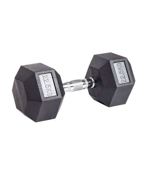 Гантель гексагональная обрезиненная PROFI-FIT 22,5 кг