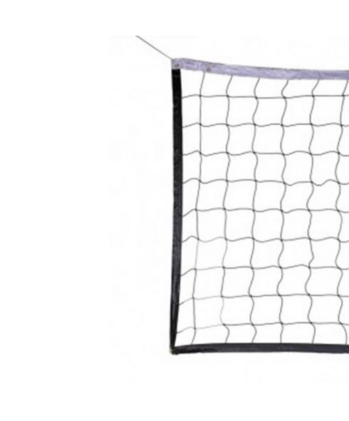 Сетка волейбол Д=2,5 мм  яч. 100*100 белый Размер 1,0 * 9,5 м обш. с 4-х сторон, верх лента 5 см ПП