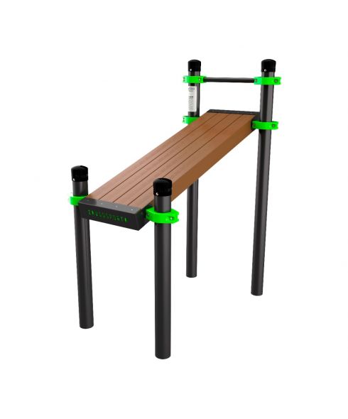 W208 Воркаут Наклонная скамья для упражнений на пресс ZAVODSPORTA