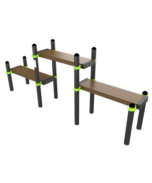 W325 Воркаут Скамейка трехуровневая ZAVODSPORTA